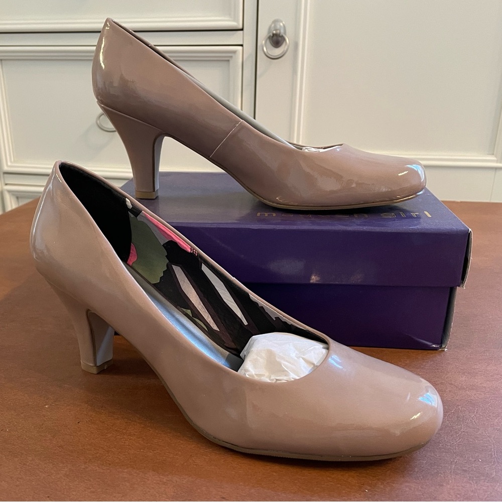 Madden Girl Unifyy heels shoes size 10- blush patent- never worn NWT - Picture 1 of 7